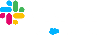 Slack from Salesforce logo in white