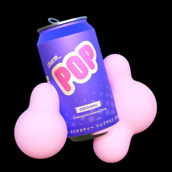 Brief image: Charm’s POP soda can