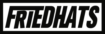 Friedhats’ boxed FRIEDHATS wordmark