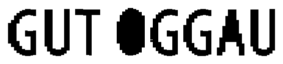 The mark extracted from the artwork, reduced to its black shape and lined up with the brand logo.