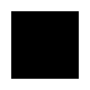 The aligned logos overlaid: matching parts are black, brand-only parts are blue, and artwork-only parts are pink.